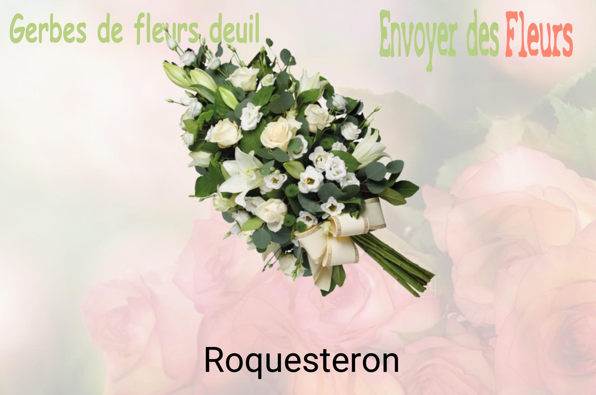 Gerbe de fleurs de deuil livrée à Roquesteron